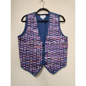 Vintage Soul Mates Ribbon Vest Womens Size Small‎